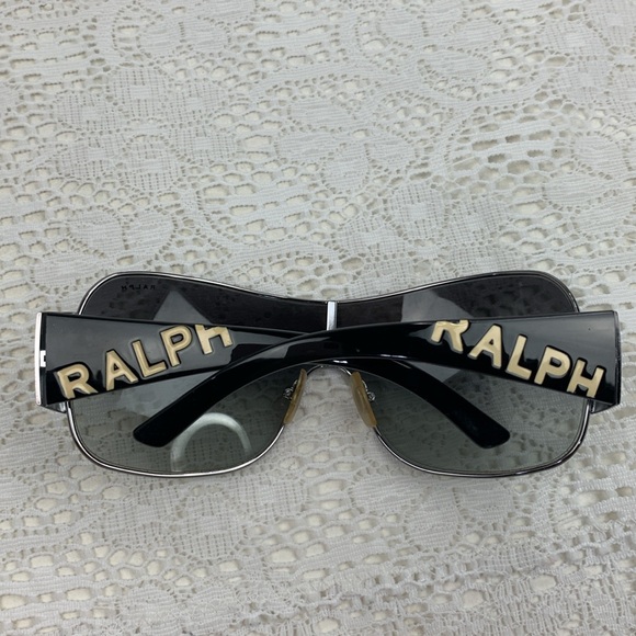 Ralph Lauren Sunglasses Dark with silver trim Designer Logo Stamped Nose Pads - Picture 2 of 16